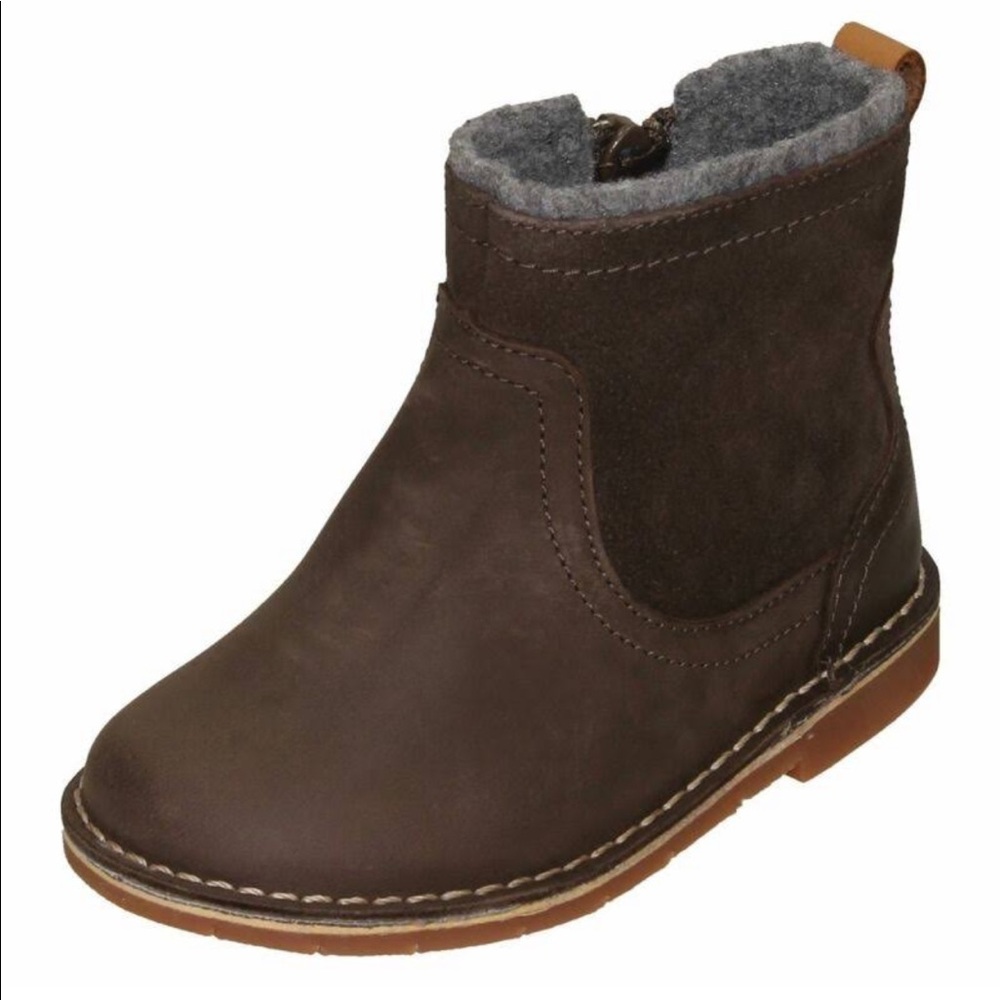 Clarks Toddler Leather Zip Up Ankle Boots (EUC)